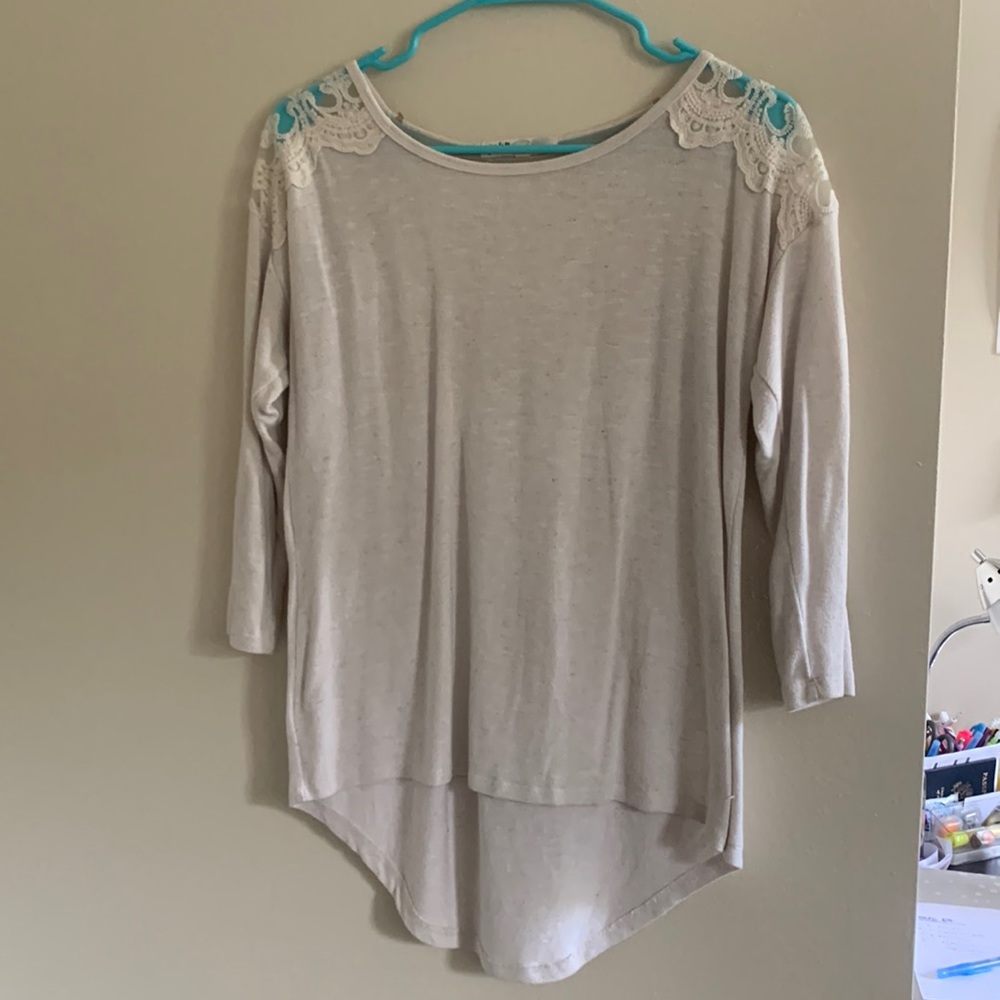 Jolt size S cream blouse with 3/4 sleeves
